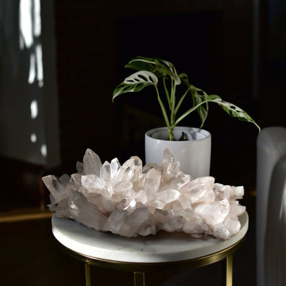 Himalayan Pink Samadhi Quartz Statement Cluster