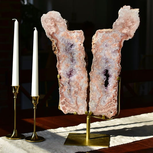 Statement Pink Amethyst x Amethyst Slab Pair