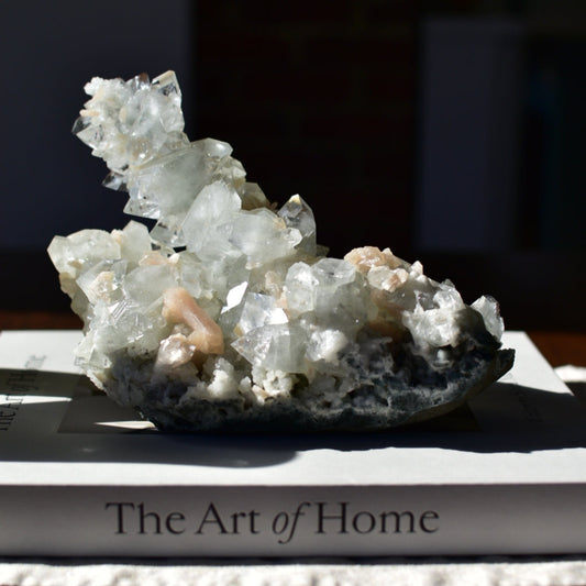 Statement Apophyllite Cluster with Peach Stilbite