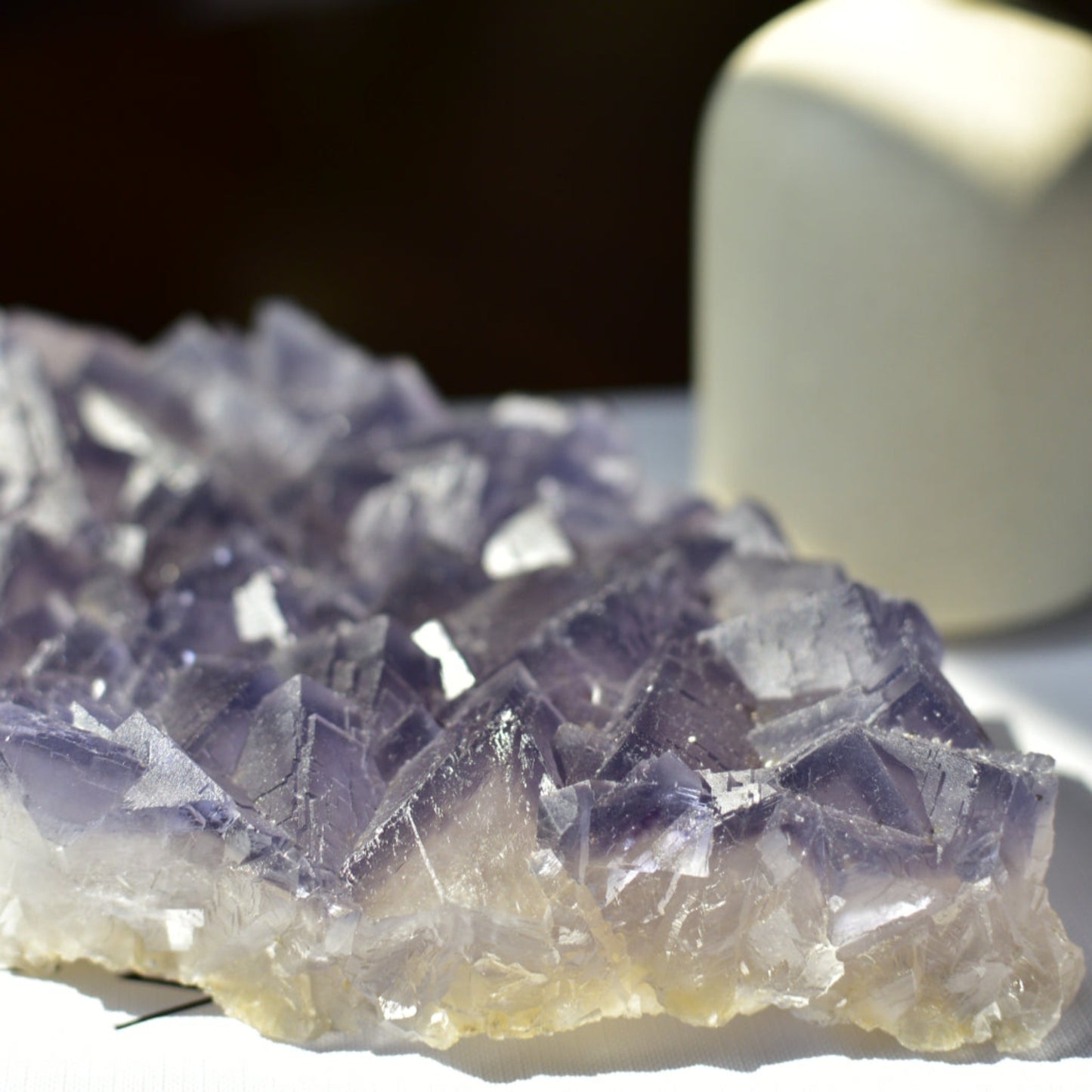 Purple Cubic Fluorite Cluster