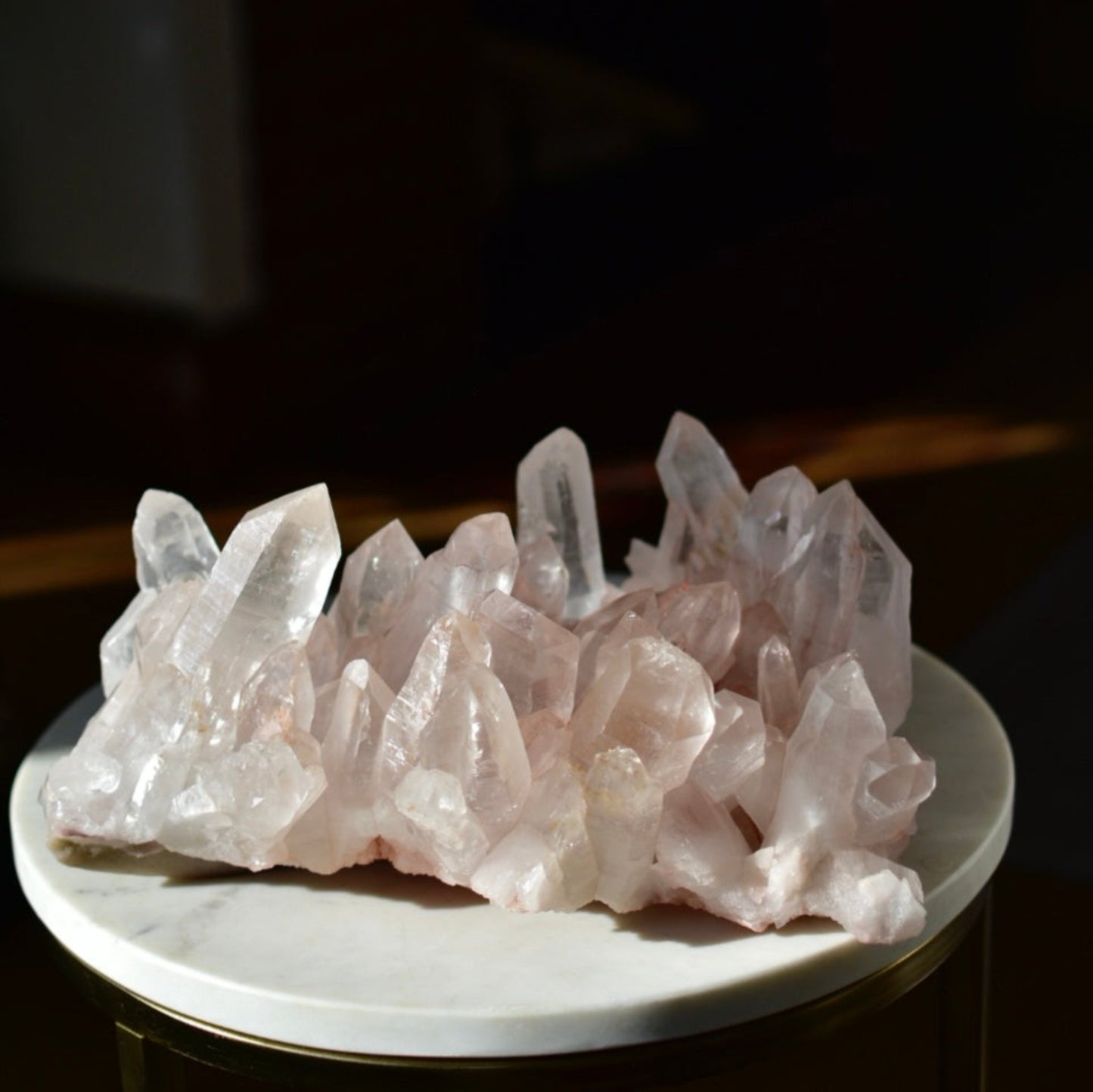 Himalayan Pink Samadhi Quartz Statement Cluster