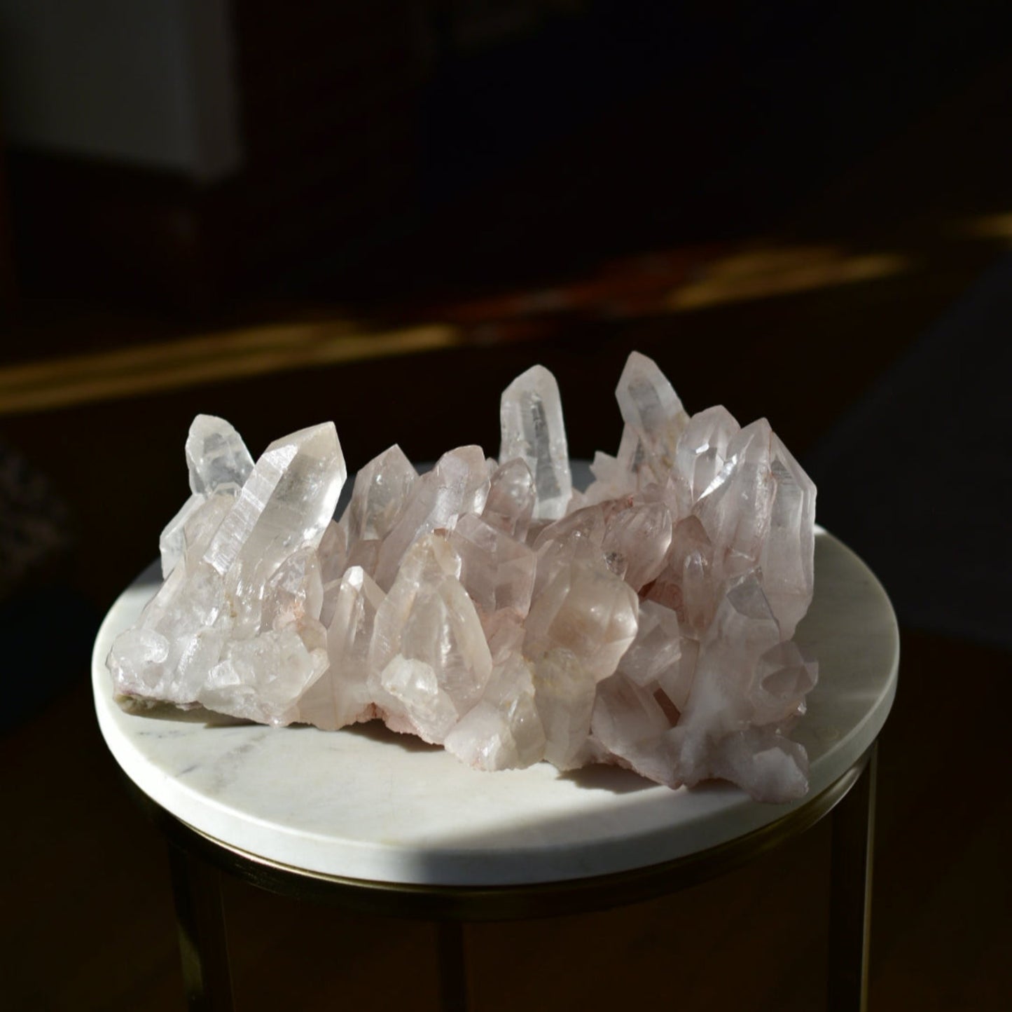 Himalayan Pink Samadhi Quartz Statement Cluster