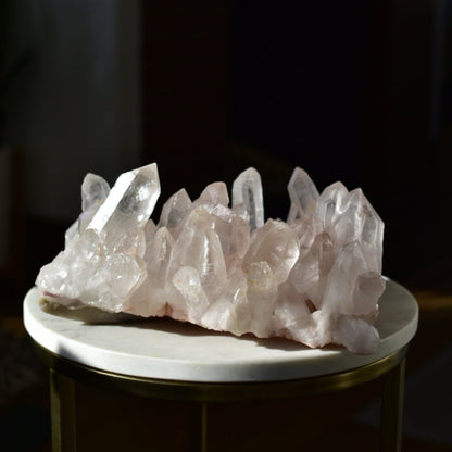 Himalayan Pink Samadhi Quartz Statement Cluster