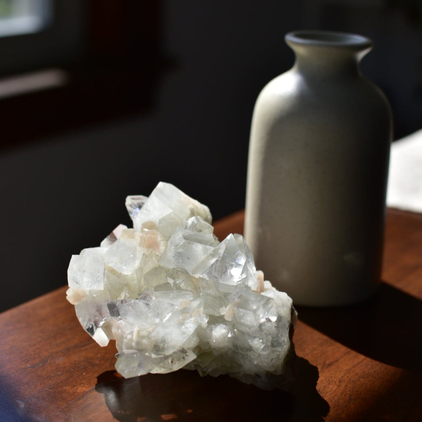 Apophyllite Cluster with Peach Stilbite