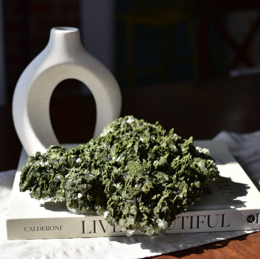 Fairy Forest Epidote Quartz Statement Cluster