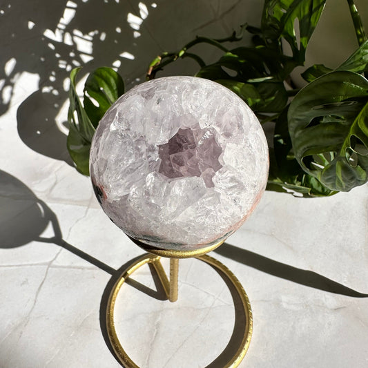 Pink Amethyst Sphere with Stand