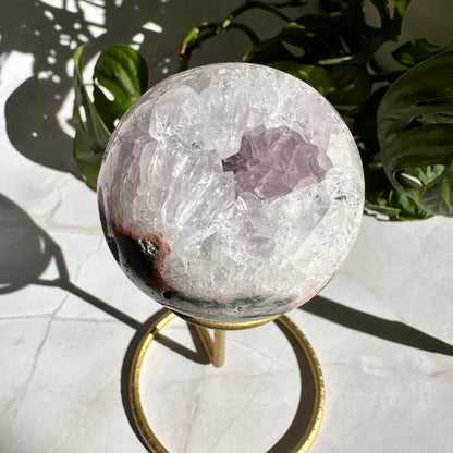 Pink Amethyst Sphere with Stand