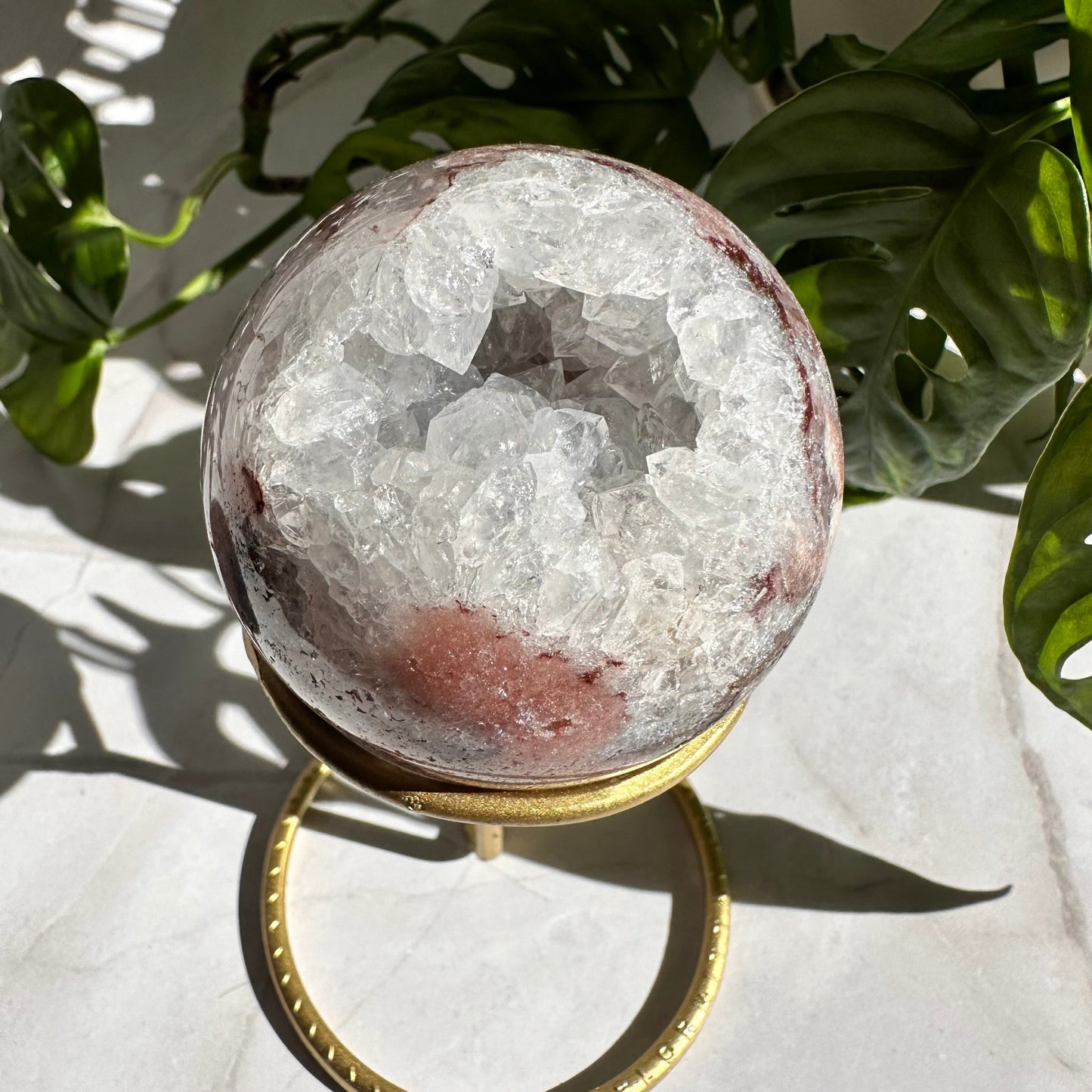 Pink Amethyst Sphere with Stand