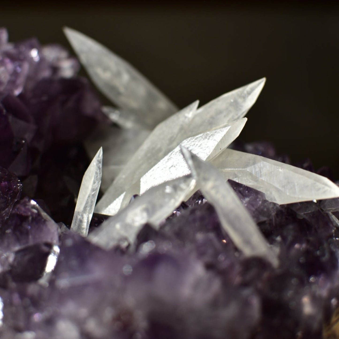 Amethyst Statement Cluster with Calcite