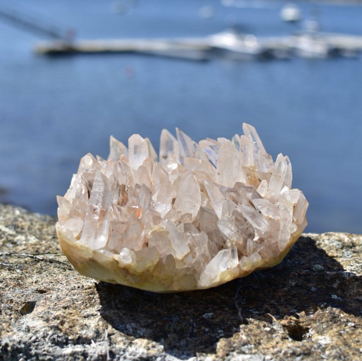 Himalayan Pink Samadhi Quartz Statement Cluster