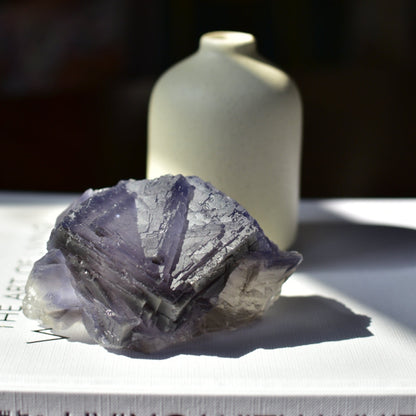 Purple Cubic Fluorite Cluster