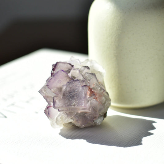 Purple Cubic Fluorite Cluster