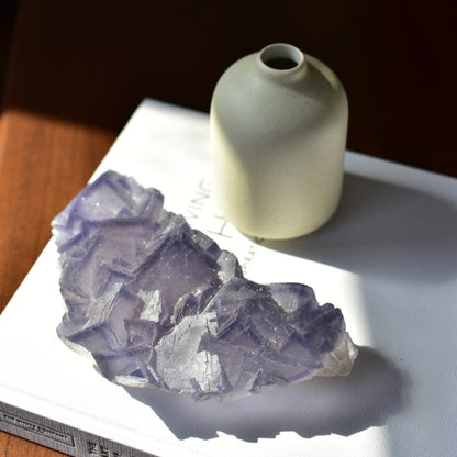 Purple Cubic Fluorite Cluster