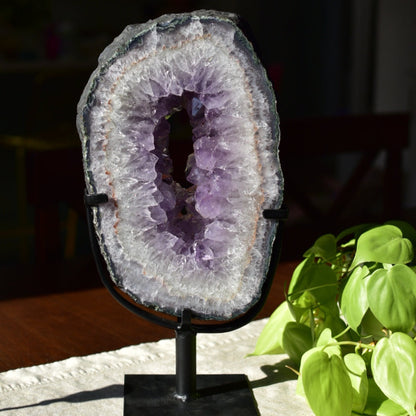 Amethyst Statement Portal with Custom Black Stand