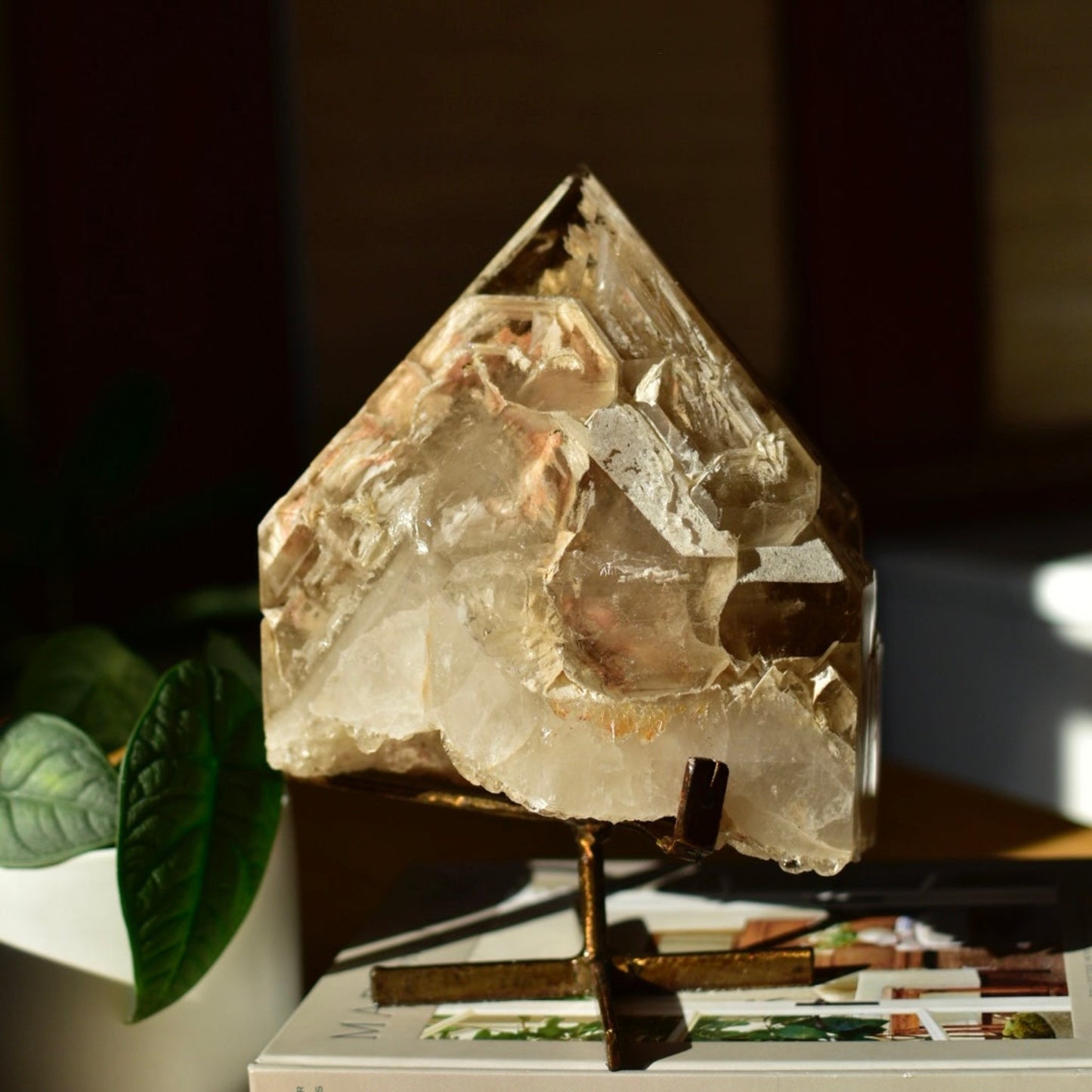 Elestial Quartz Statement Point with Custom Stand