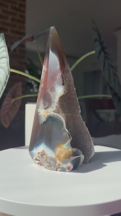 Druzy Agate Pyramid