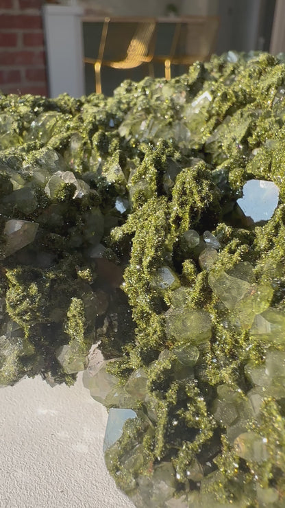 Fairy Forest Epidote Quartz Statement Cluster