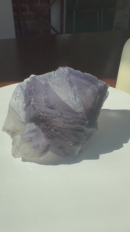 Purple Cubic Fluorite Cluster