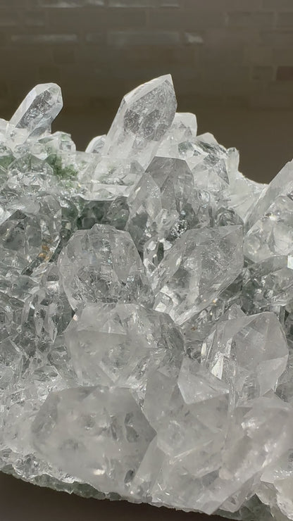 Statement Himalayan Quartz Cluster with Green Chlorite