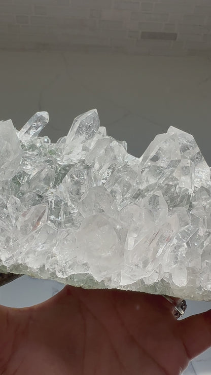 Statement Himalayan Quartz Cluster with Green Chlorite