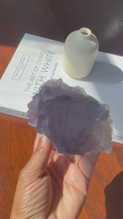 Purple Cubic Fluorite Cluster