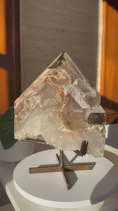 Elestial Quartz Statement Point with Custom Stand