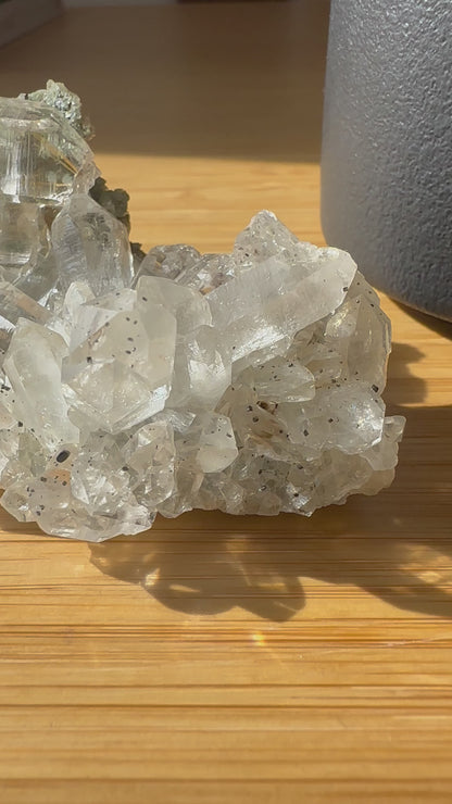 Himalayan Quartz Cluster with Chlorite, Anatase & Rutile