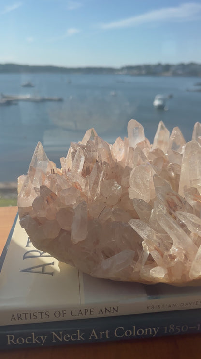 Himalayan Pink Samadhi Quartz Statement Cluster