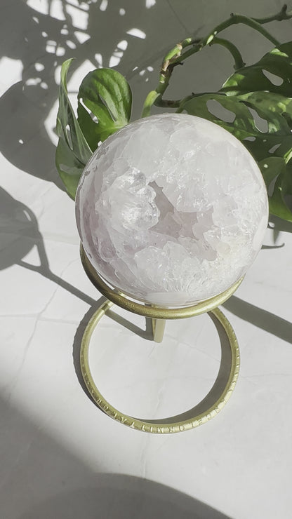 Pink Amethyst Sphere with Stand