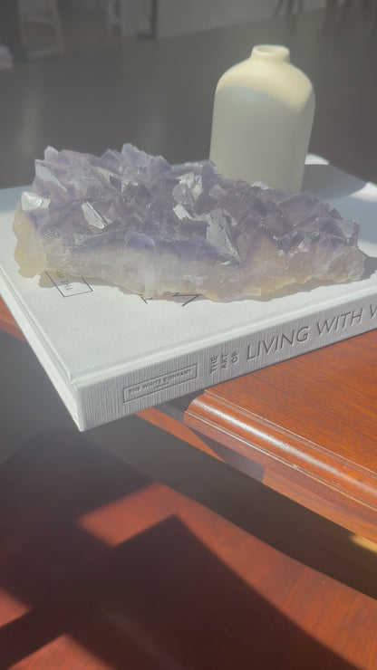 Purple Cubic Fluorite Cluster